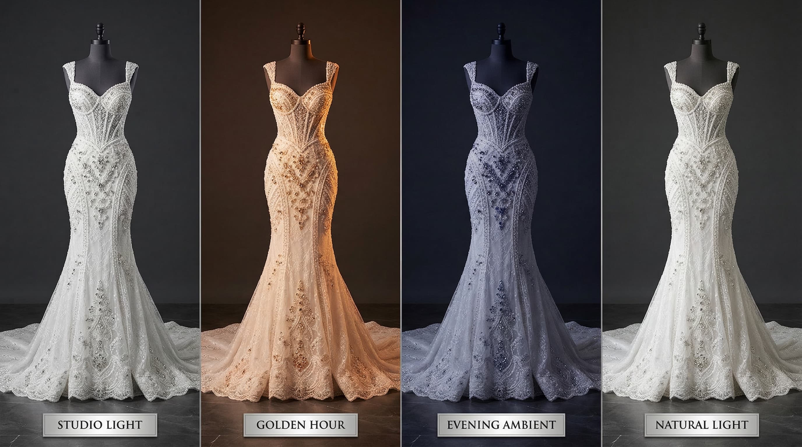 Side-by-side lighting comparison